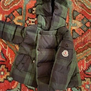 Baby Moncler Plaid Down Jacket / Authentic Size 6/9 mo.